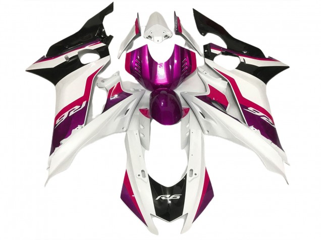 Pink and Gloss White - 2017-2021 Yamaha R6 Pink and Gloss White - 2017-2021 Yamaha R6