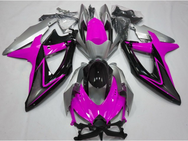 Pink and Silver - 2008-2010 Suzuki GSXR 600-750 Pink and Silver - 2008-2010 Suzuki GSXR 600-750