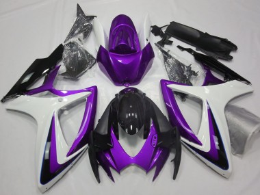 Purple & White Debadged - 2006-2007 Suzuki GSXR 600-750
