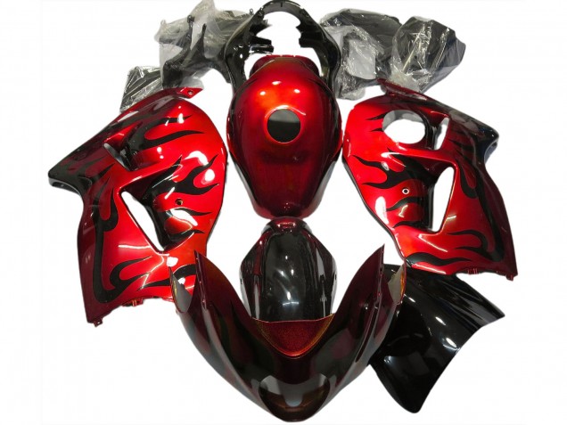 Red & Black Flame - 1997-2007 Suzuki GSXR 1300 Hayabusa Red & Black Flame - 1997-2007 Suzuki GSXR 1300 Hayabusa