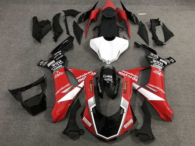 Red Black and White Custom Style Gloss - 2015-2019 Yamaha R1