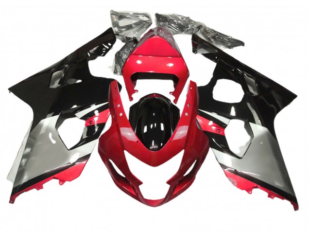 Red Silver and Black - 2004-2005 Suzuki GSXR 600-750 Red Silver and Black - 2004-2005 Suzuki GSXR 600-750