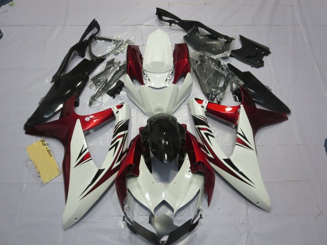 Red White Black - 2008-2010 Suzuki GSXR 600-750 Red White Black - 2008-2010 Suzuki GSXR 600-750