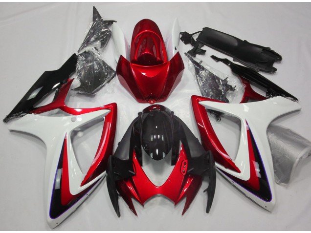 Red & White Debadged - 2006-2007 Suzuki GSXR 600-750 Red & White Debadged - 2006-2007 Suzuki GSXR 600-750