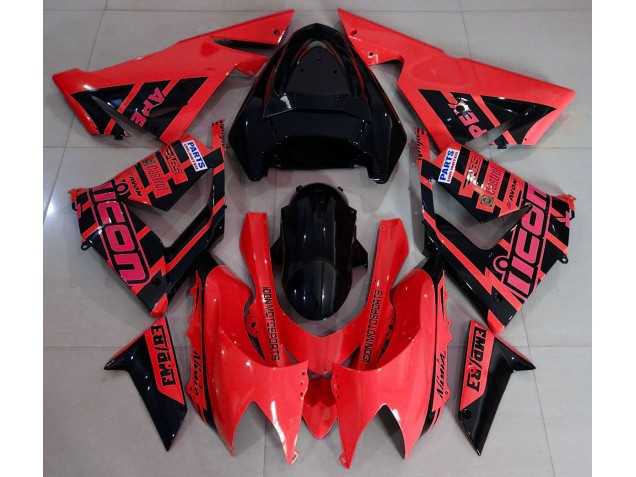 Red and Black & Logos - 2004-2005 Kawasaki ZX10R Red and Black & Logos - 2004-2005 Kawasaki ZX10R