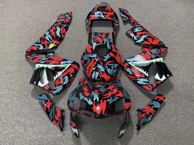 Red and Blue Camo - 2003-2004 Honda CBR600RR