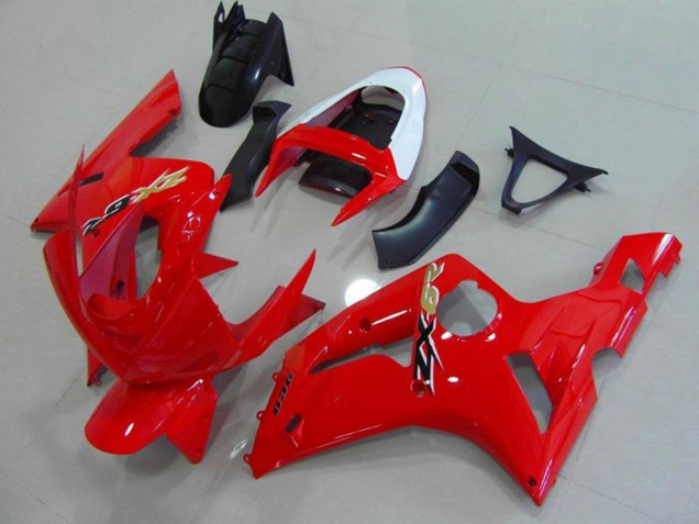 Red and White - 2003-2004 Kawasaki ZX6R