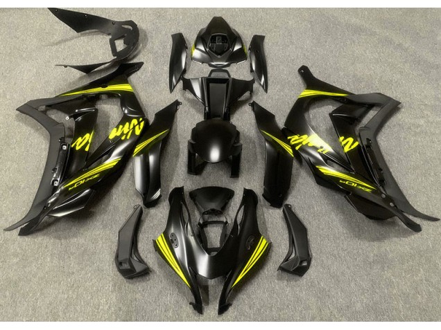 Satin Black & Yellow - 2016-2019 Kawasaki ZX10R Satin Black & Yellow - 2016-2019 Kawasaki ZX10R
