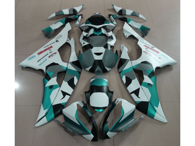 Seafoam Green Snow Camo - 2008-2016 Yamaha R6 Seafoam Green Snow Camo - 2008-2016 Yamaha R6
