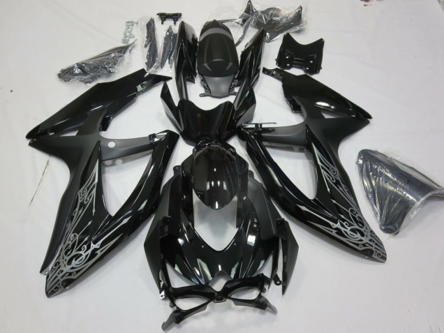 Silver and Black - 2008-2010 Suzuki GSXR 600-750 Silver and Black - 2008-2010 Suzuki GSXR 600-750