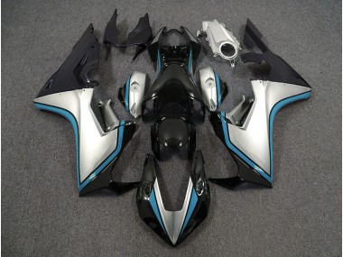 Silver and Black & Light Blue - 2017-2023 Honda CBR1000RR