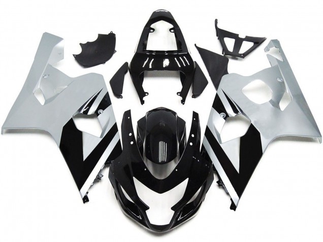 Silver and Gloss Black OEM Style - 2004-2005 Suzuki GSXR 600-750 Silver and Gloss Black OEM Style - 2004-2005 Suzuki GSXR 600-750