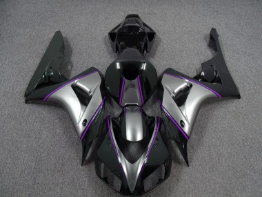 Silver with Dark Purple Pin Stripe - 2006-2007 Honda CBR1000RR
