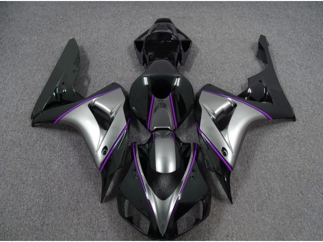 Silver with Dark Purple Pin Stripe - 2006-2007 Honda CBR1000RR Silver with Dark Purple Pin Stripe - 2006-2007 Honda CBR1000RR