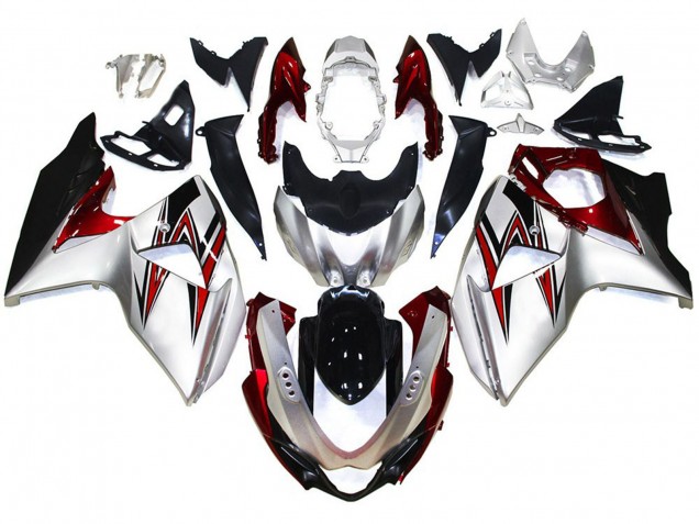 Silver with Red Hints - 2009-2016 Suzuki GSXR 1000