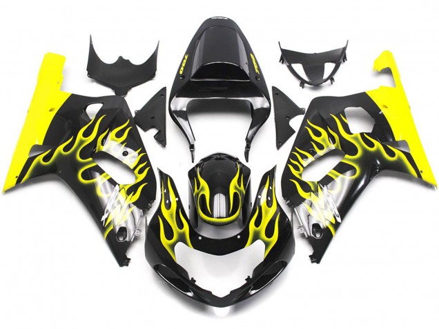 Vibrant Yellow Flame - 2001-2003 Suzuki GSXR 600-750 Vibrant Yellow Flame - 2001-2003 Suzuki GSXR 600-750