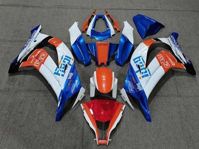 White Blue and Orange - 2011-2015 Kawasaki ZX10R White Blue and Orange - 2011-2015 Kawasaki ZX10R