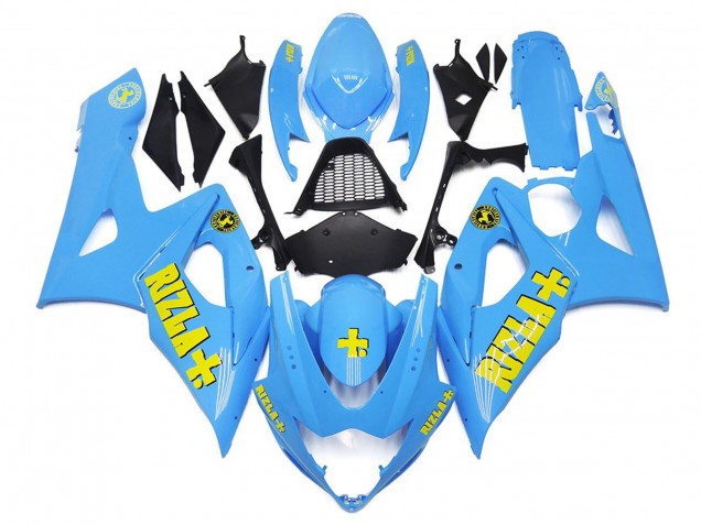 White Blue with Yellow Rizla - 2005-2006 Suzuki GSXR 1000 White Blue with Yellow Rizla - 2005-2006 Suzuki GSXR 1000