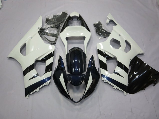 White and Black - 2003-2004 Suzuki GSXR 1000