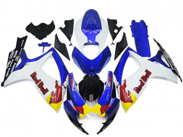 White and Blue Red Bull Custom - 2006-2007 Suzuki GSXR 600-750