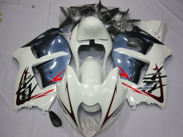 White and Dusty Blue - 1997-2007 Suzuki GSXR 1300 Hayabusa White and Dusty Blue - 1997-2007 Suzuki GSXR 1300 Hayabusa