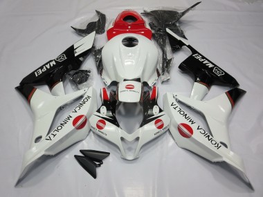 White and Red KM - 2007-2008 Honda CBR600RR