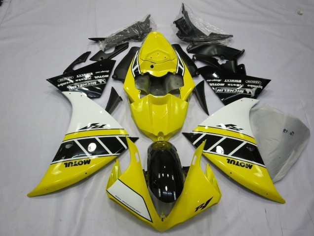 Yellow And White - 2012-2014 Yamaha R1 Yellow And White - 2012-2014 Yamaha R1