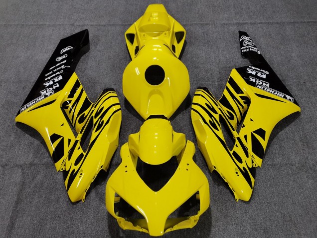 Yellow Black Flame - 2004-2005 Honda CBR1000RR Yellow Black Flame - 2004-2005 Honda CBR1000RR