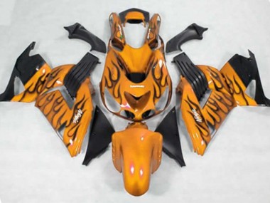 Yellow Black Flame - 2006-2011 Kawasaki ZX14R