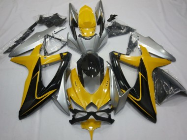 Yellow Black and Silver - 2008-2010 Suzuki GSXR 600-750