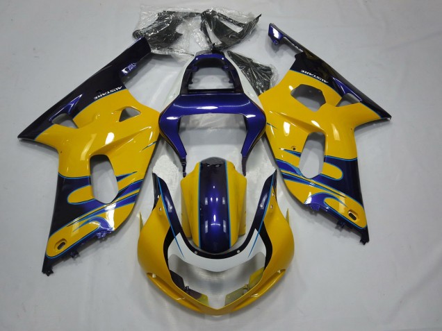 Yellow Blue - 2001-2003 Suzuki GSXR 600-750 Yellow Blue - 2001-2003 Suzuki GSXR 600-750