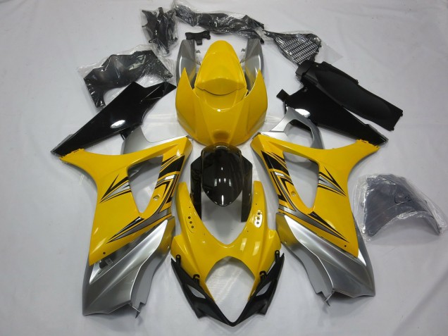 Yellow Silver - 2007-2008 Suzuki GSXR 1000 Yellow Silver - 2007-2008 Suzuki GSXR 1000